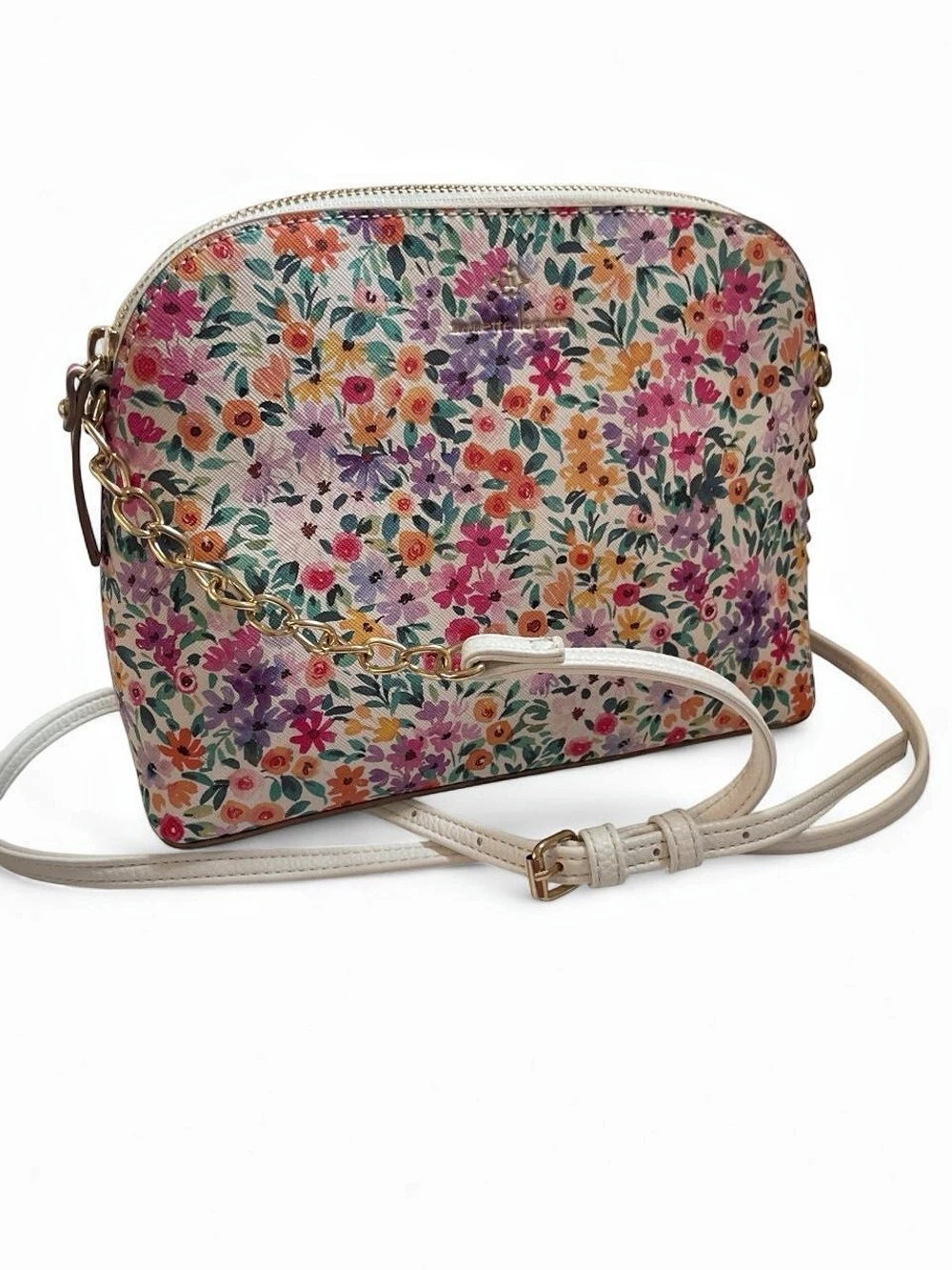 Nanette Lepore Thea Dome Crossbody Bag Floral Crossbody Bag Multicolor & White